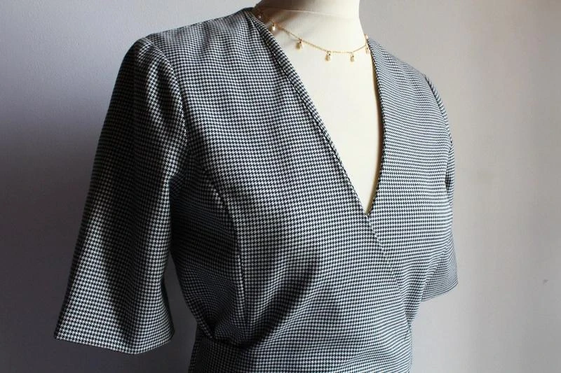 Black and white houndstooth Mango dress – photo 5